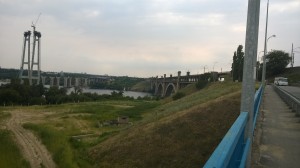 Вид на мост через Днепр